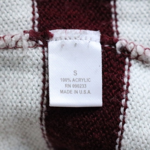 Kirra Maroon and White Striped Sweater - Picture 4 of 5